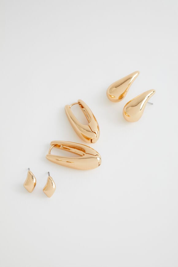 Drop Earring Set  Gold  hi-res