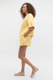 Core Linen Gathered Palazzo Short  Buttercup  hi-res