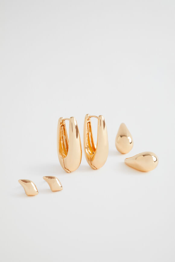 Drop Earring Set  Gold  hi-res