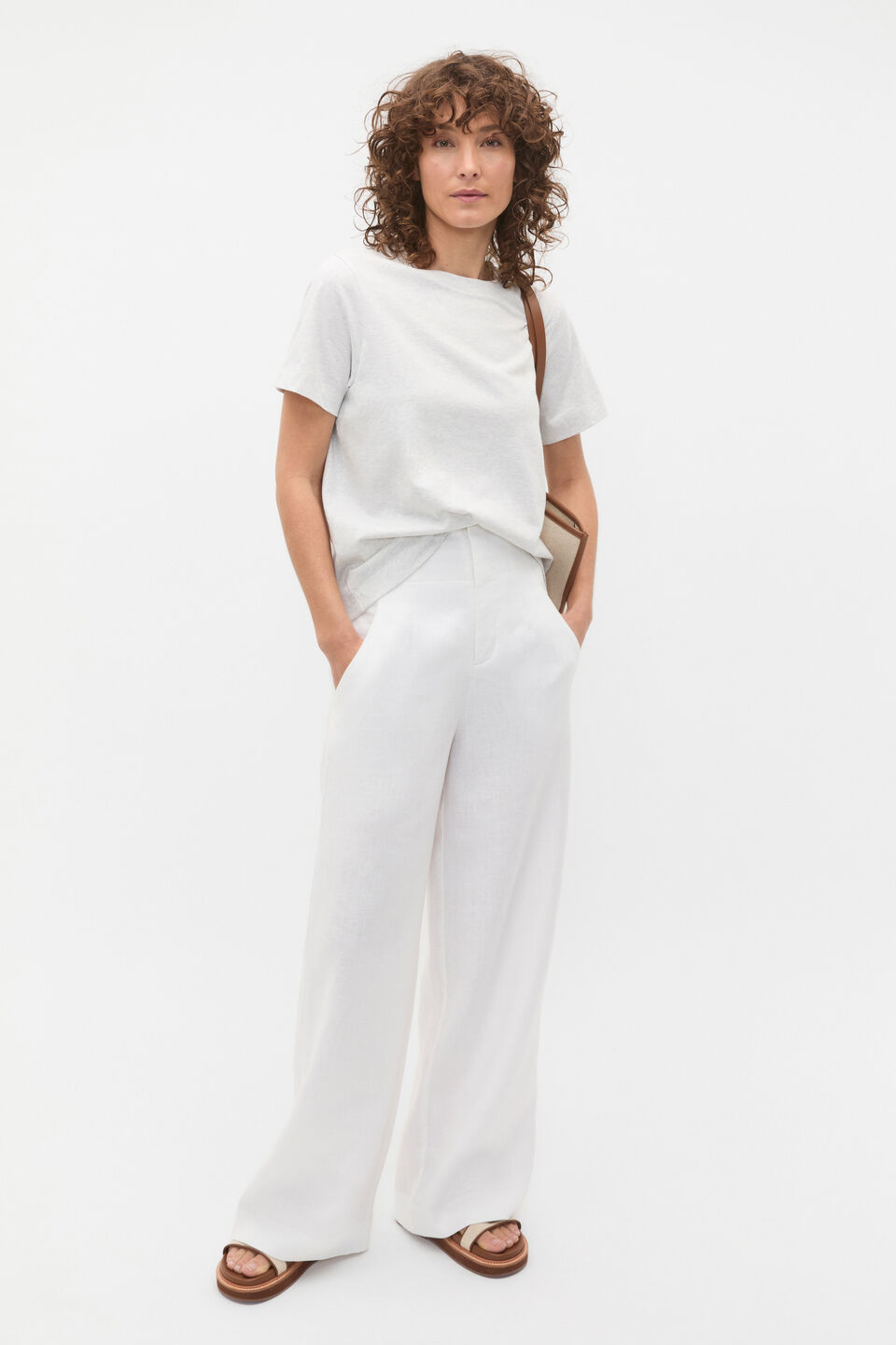 Core Neat Tee  Light Grey Marle