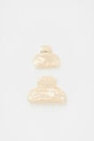 Mini Hair Claw Set  Ivory  hi-res