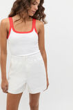 Contrast Bind Rib Tank  Whisper White  hi-res
