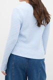 Self Stripe Textured Top  Arctic Blue Stripe  hi-res