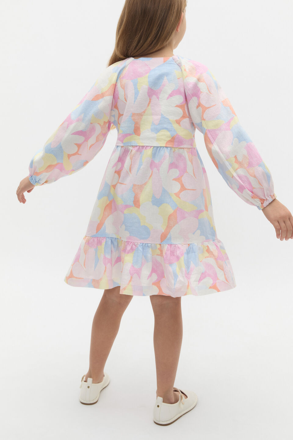 Abstract Floral Dress  Multi