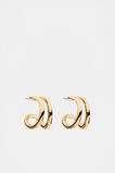 Double Strand Earring  Gold  hi-res