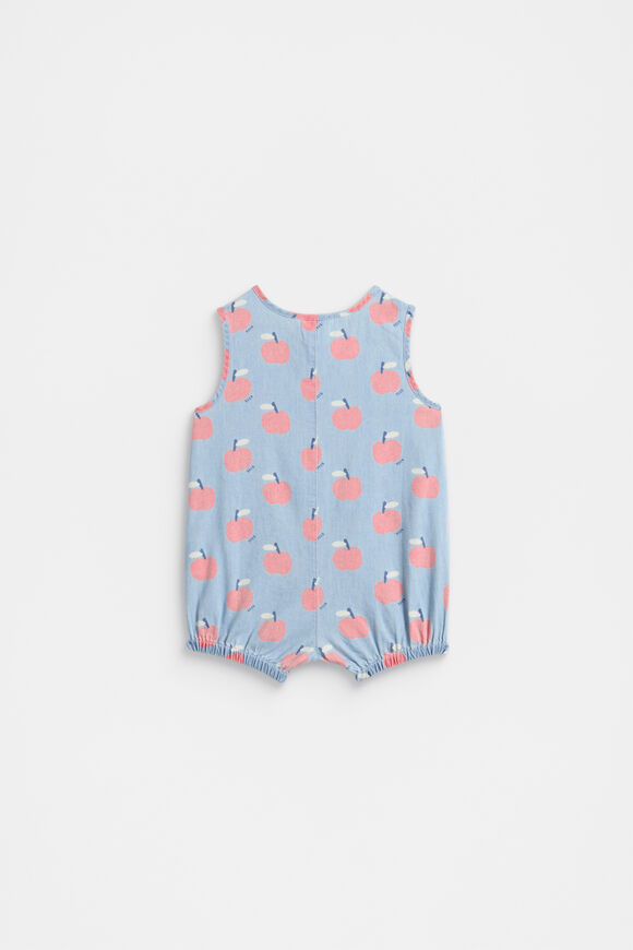 Chambray Apple Romper  Multi  hi-res