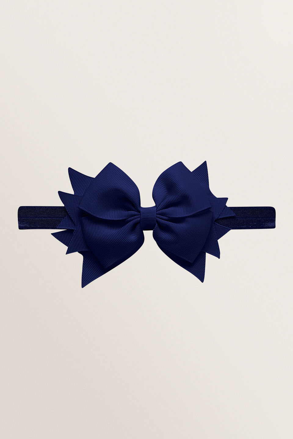 Elastic Bow Headband  Navy