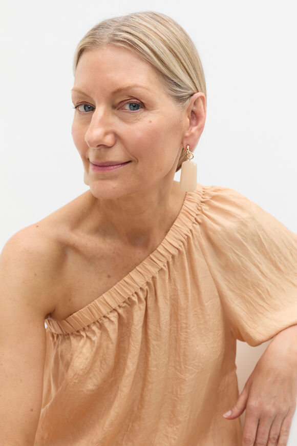 Statement Resin Drop Earring  Apricot  hi-res