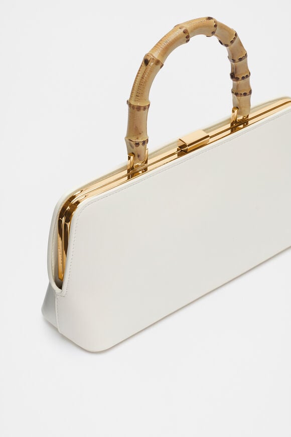 Handle Detail Structured Bag  Cream  hi-res