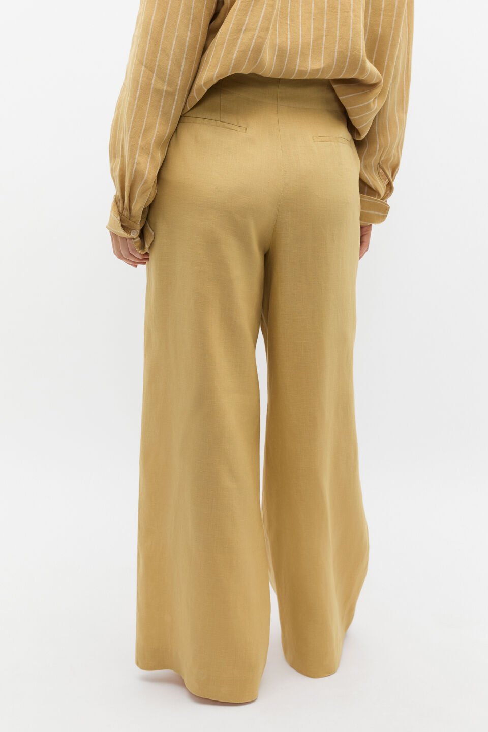 Core Linen Waisted Pant  Honey
