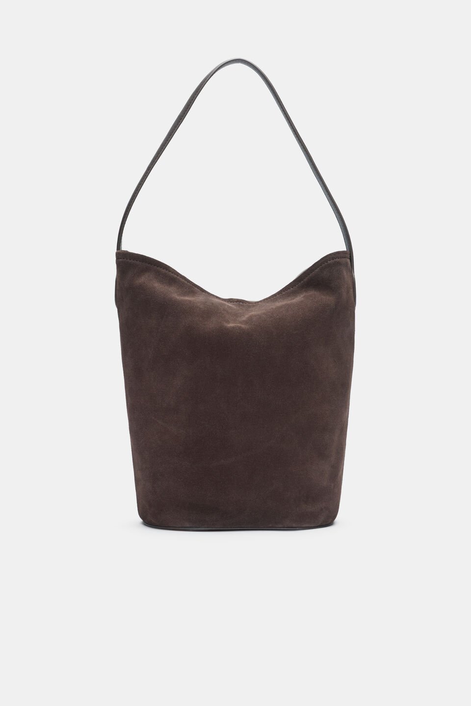 Spliced Leather Tote  Chocolate