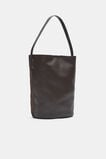 Spliced Leather Tote  Chocolate  hi-res