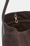 Spliced Leather Tote  Chocolate  hi-res