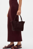 Woven Mini Crossbody Bag  Plum Red  hi-res