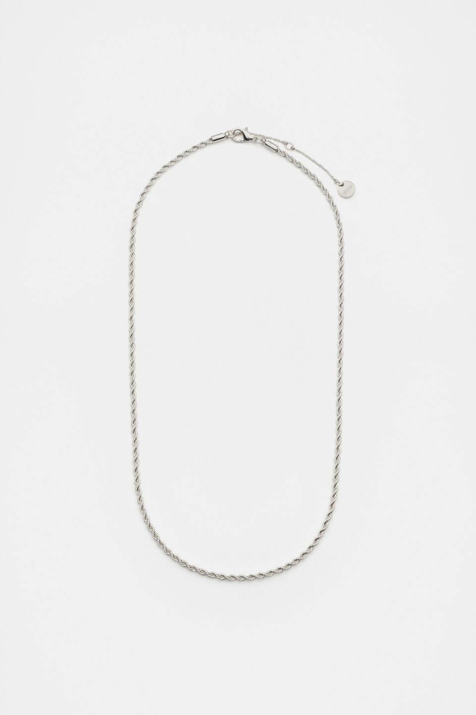 Fine Rope Necklace  Silver