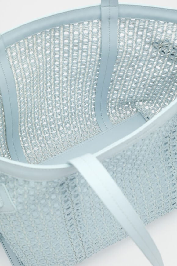 Open Weave Detail Tote  Bluebell  hi-res