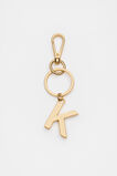 Gold Initials Keyring  K  hi-res