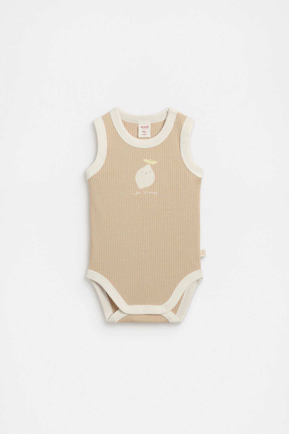Lemon Tank Bodysuit  Ecru