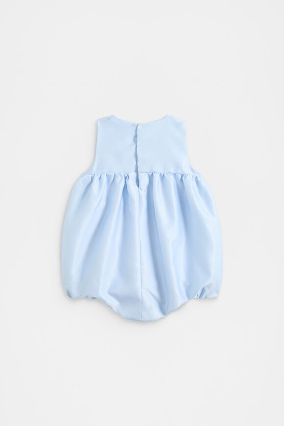 Satin Bubble Romper  Ice Blue  hi-res