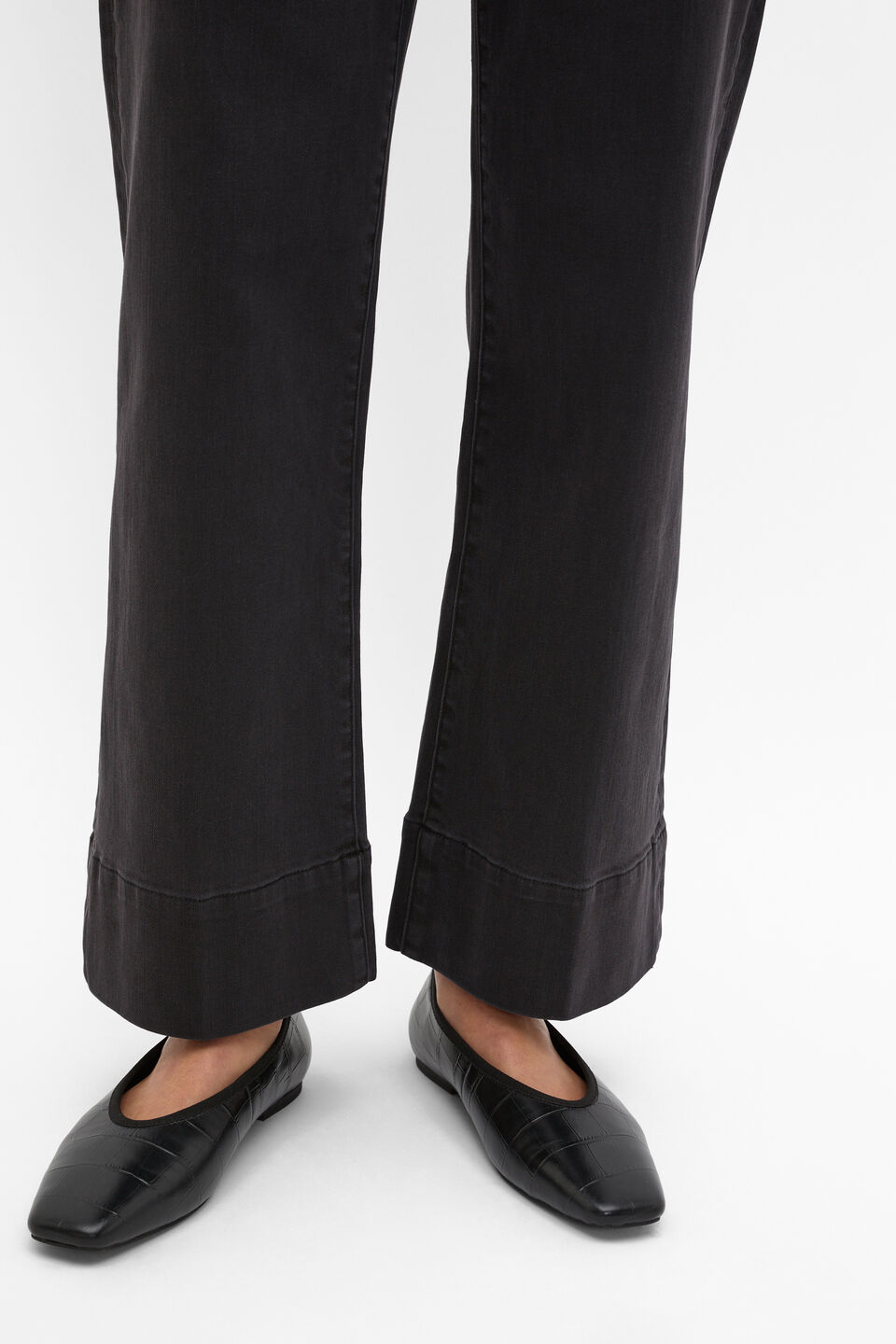 Jordan Square Toe Ballet  Black Croc