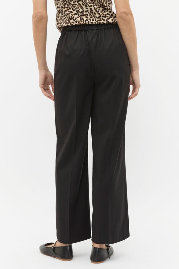 Elasticated Wide Leg Pant  Black  hi-res