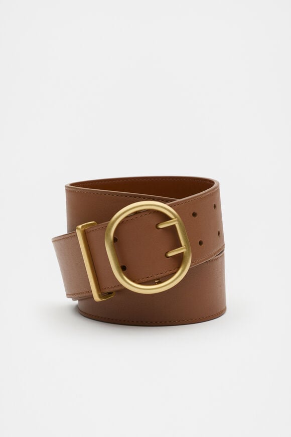 Reese Double Prong Belt  Deep Tan  hi-res