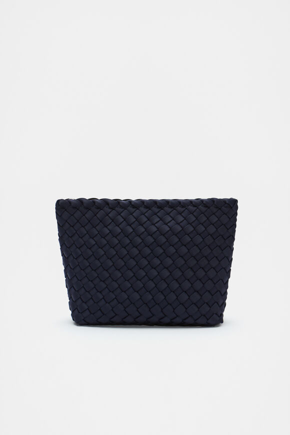 Woven Textured Pouch  Twilight Blue  hi-res