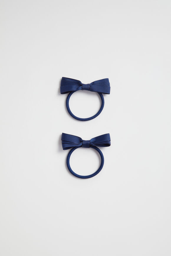 Grosgrain Bow Elastic Pack  Navy  hi-res