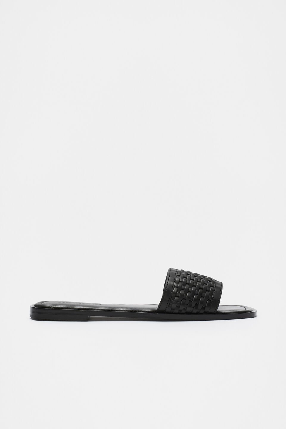 Holly Woven Slide  Black