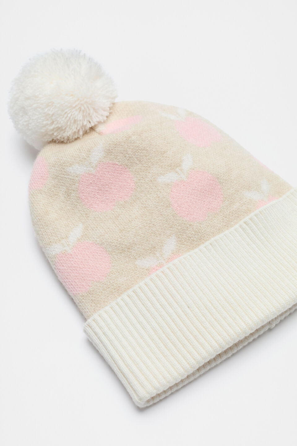 Apple Beanie  Oat Marle