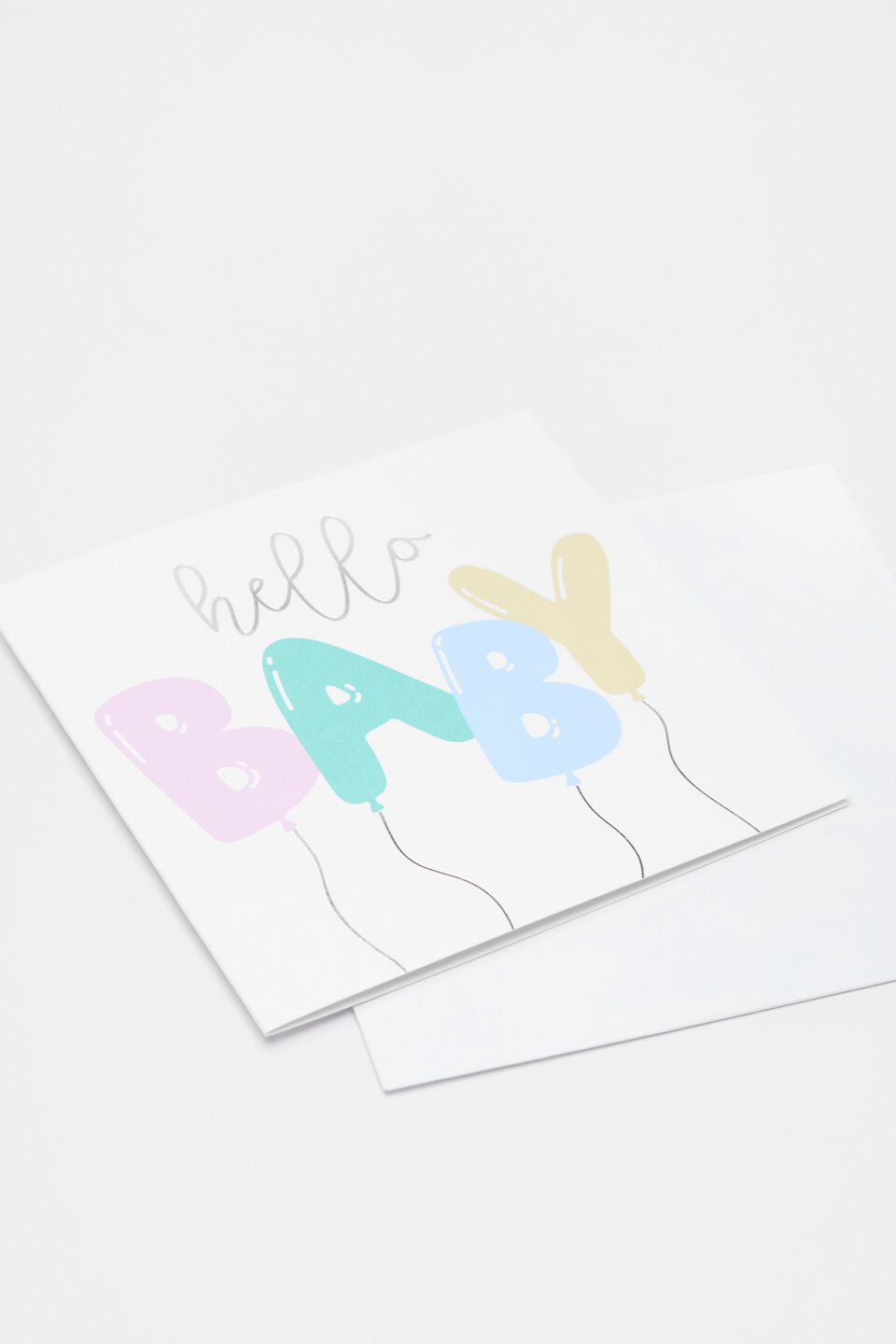 Hello Baby Balloons Card  Multi