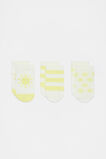 Sun Sock 3 Pack  Lemongrass  hi-res
