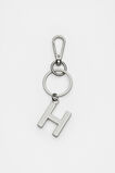 Silver Initials Keyring  H  hi-res