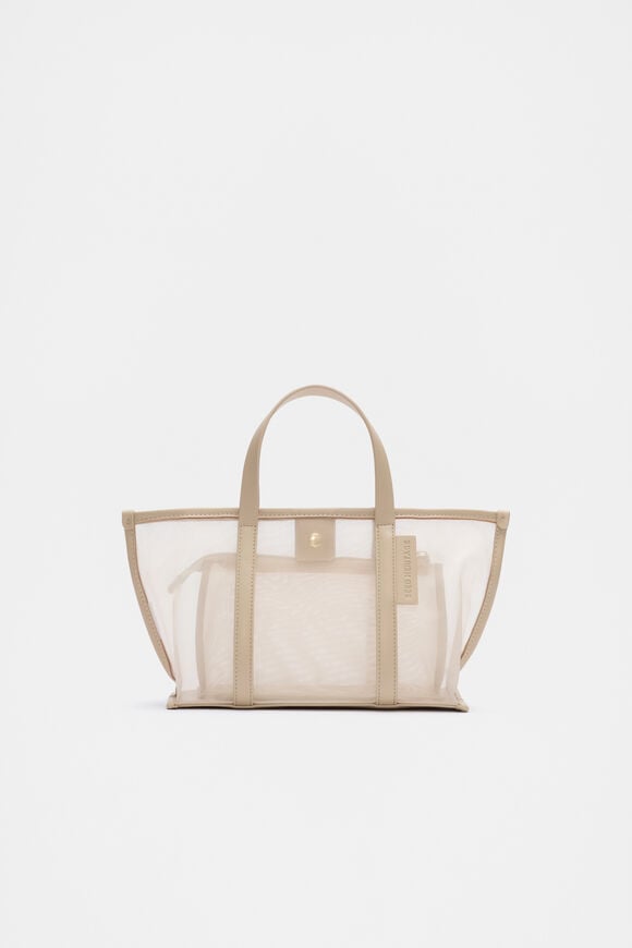 Mesh Mini Tote  Iced Latte  hi-res