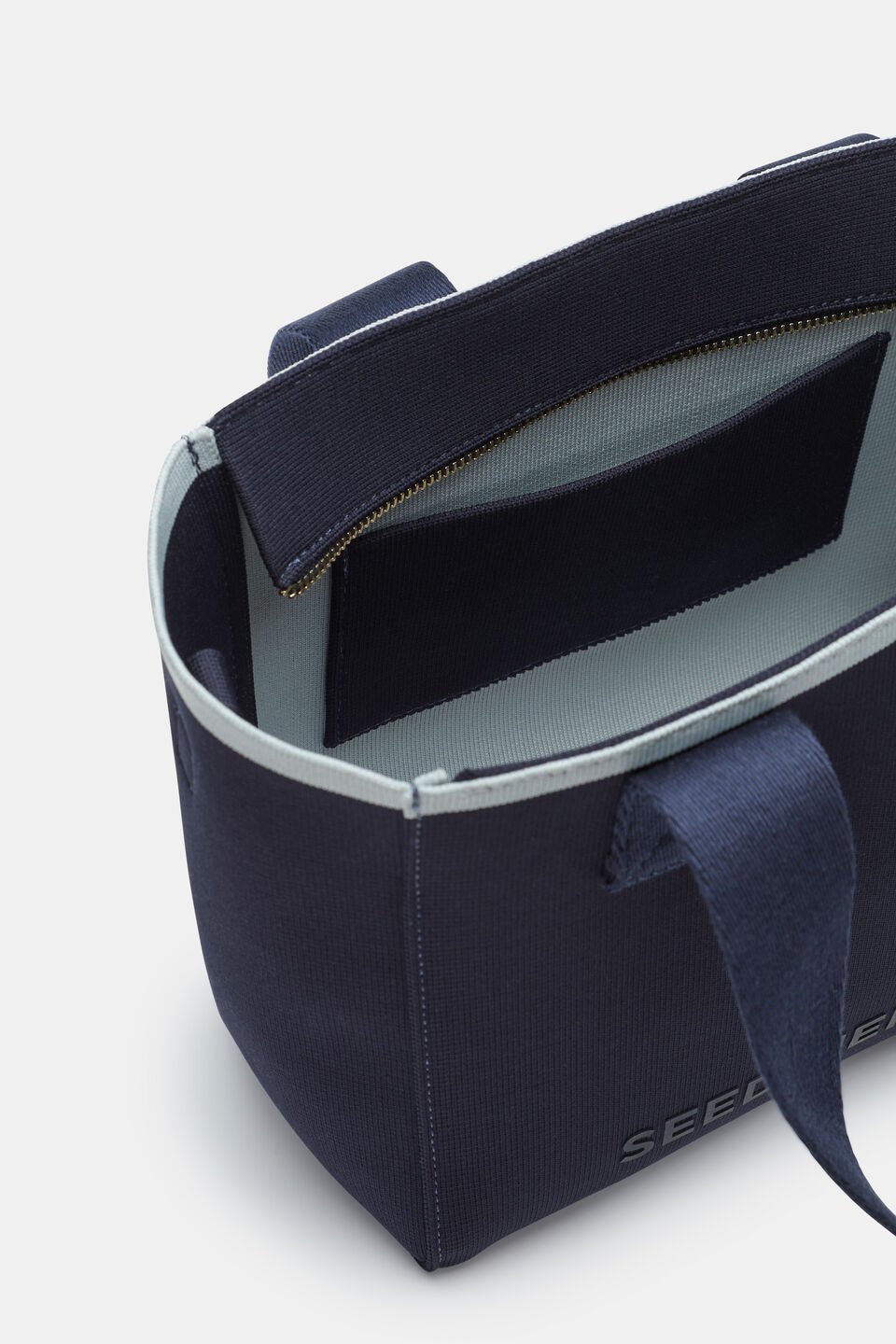 Seed Logo Knit Mini Tote  Twilight Blue