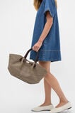 Top Handle Textured Mini Tote  Chocolate  hi-res