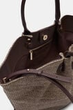 Top Handle Textured Mini Tote  Chocolate  hi-res