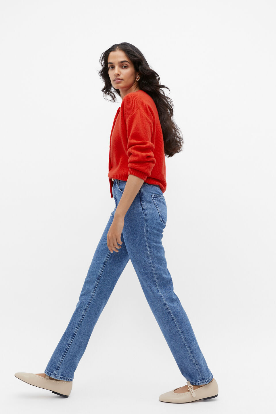 Denim Straight Leg Jean  Classic Blue Denim
