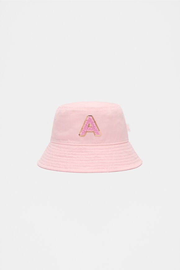 Pink Initial Bucket Hat  A  hi-res