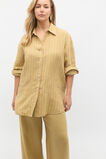 Linen Oversized Shirt  Honey Stripe  hi-res