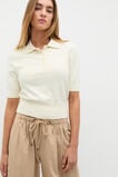 Knit Polo Top  Buttercream  hi-res