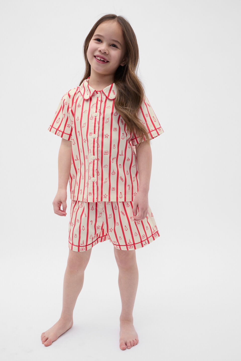 Christmas Stripe Pyjama  Vintage Cream