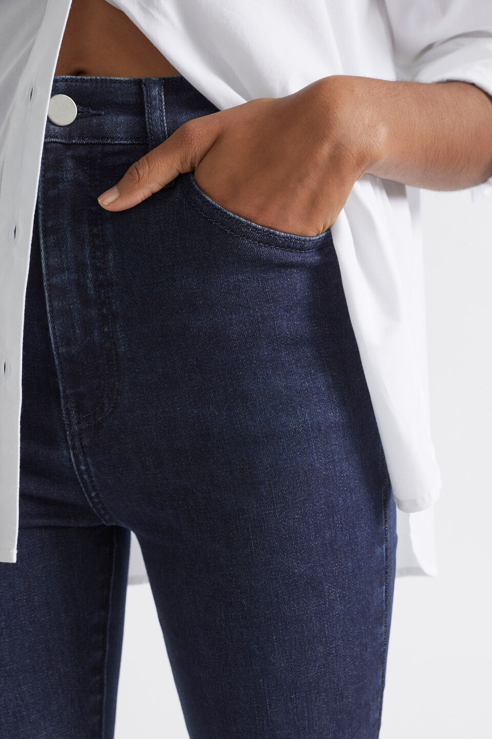 Core High Waist Skinny Jean  Bold Indigo