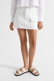 Denim Mini Cargo Skirt  Cloud Cream  hi-res
