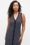 Stripe Rib Knit Button Midi Dress  Midnight Sky Stripe  hi-res