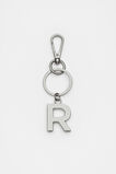 Silver Initials Keyring  R  hi-res