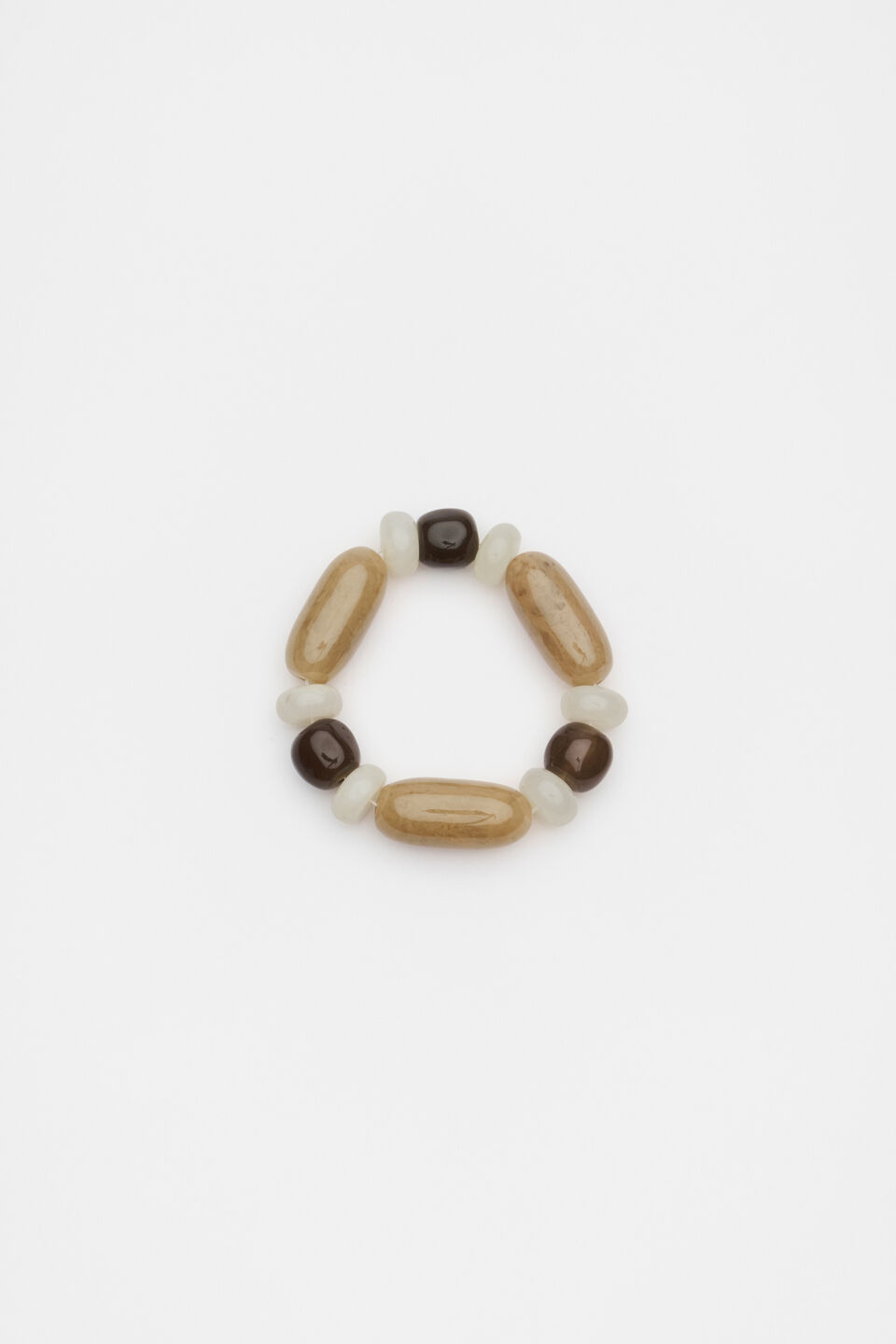 Resin Beaded Bracelet  Iced Latte