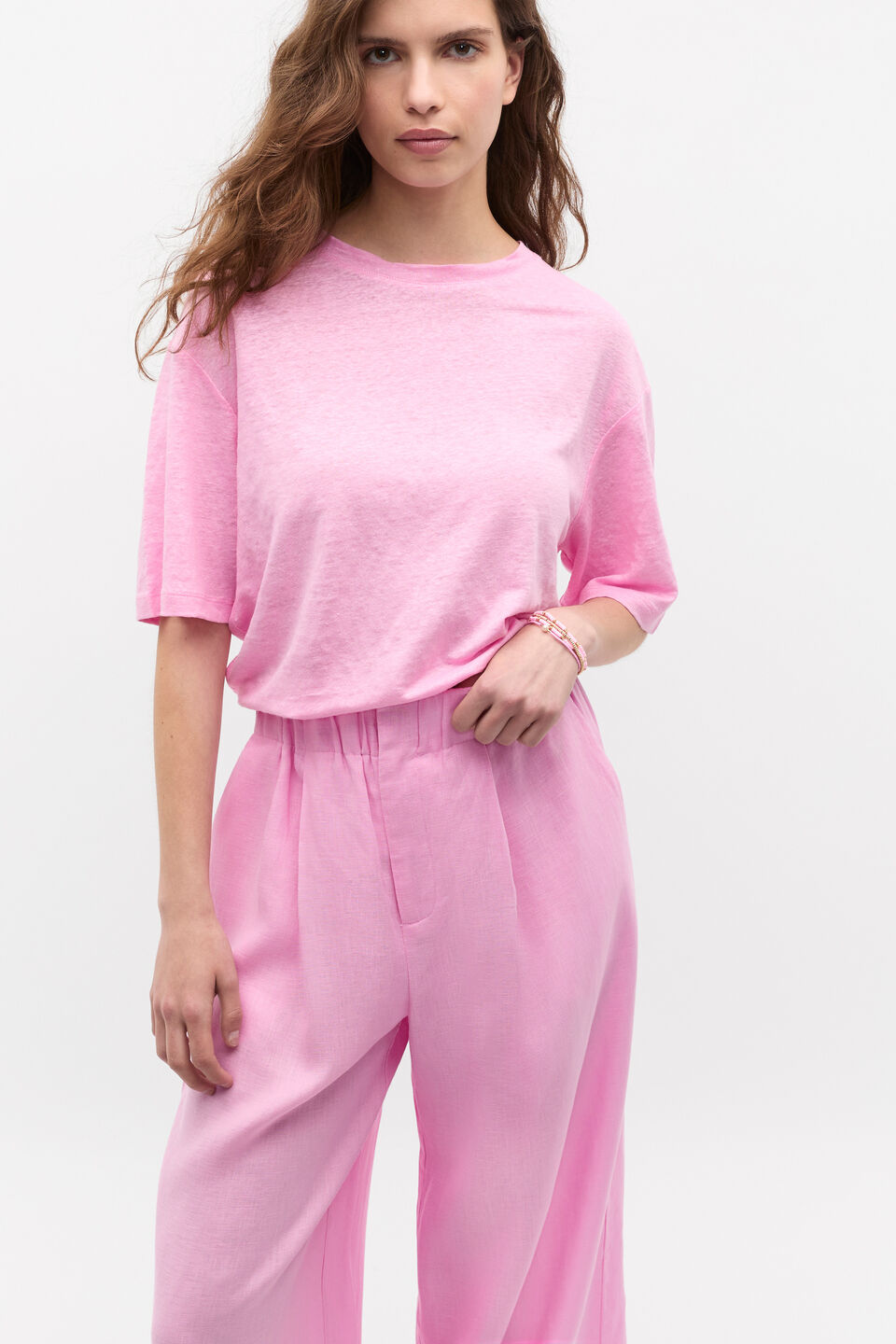 Linen Relaxed Tee  Fairy Floss
