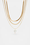 Pearly Layered Necklace  Gold  hi-res