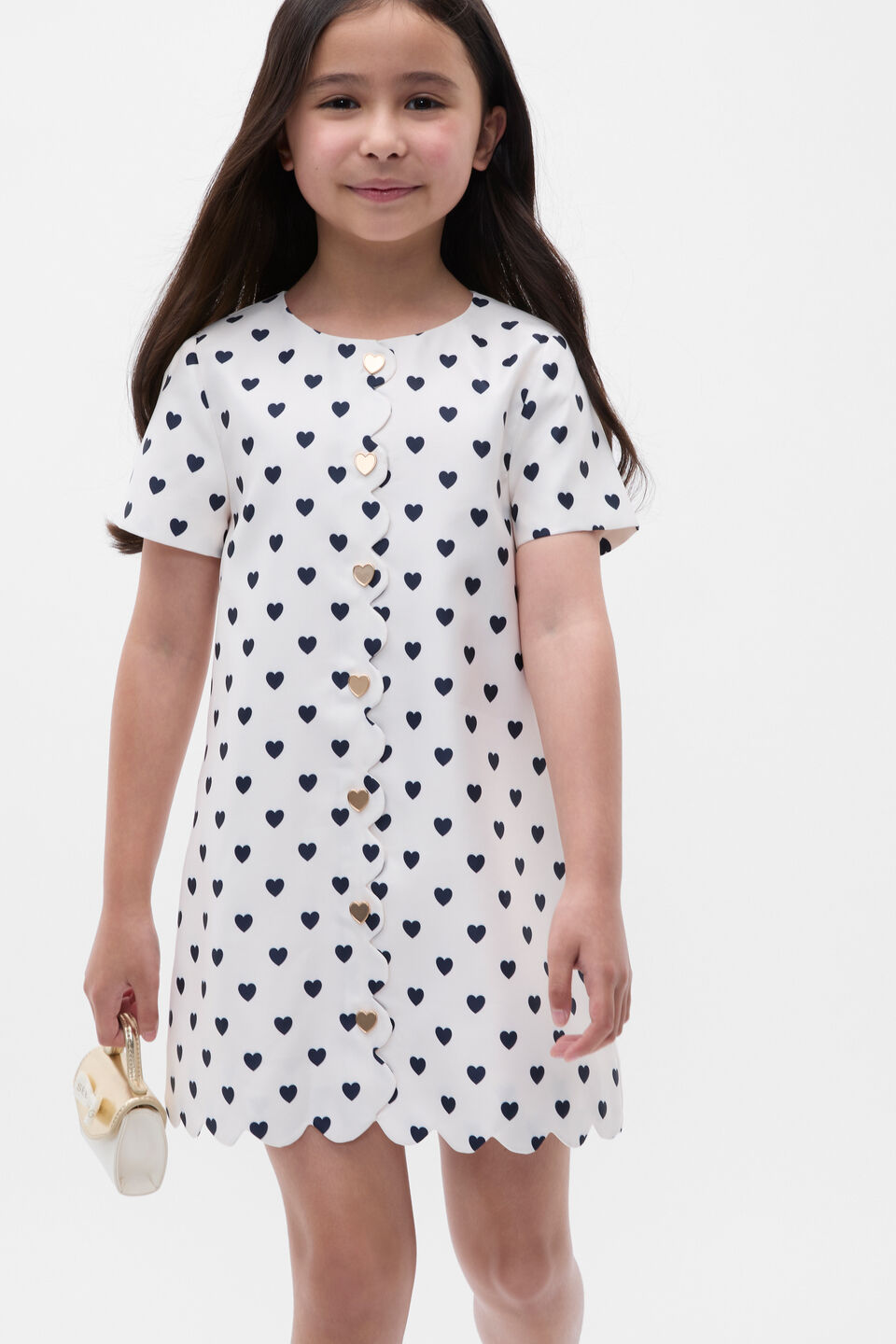 Scallop Satin Dress  Multi